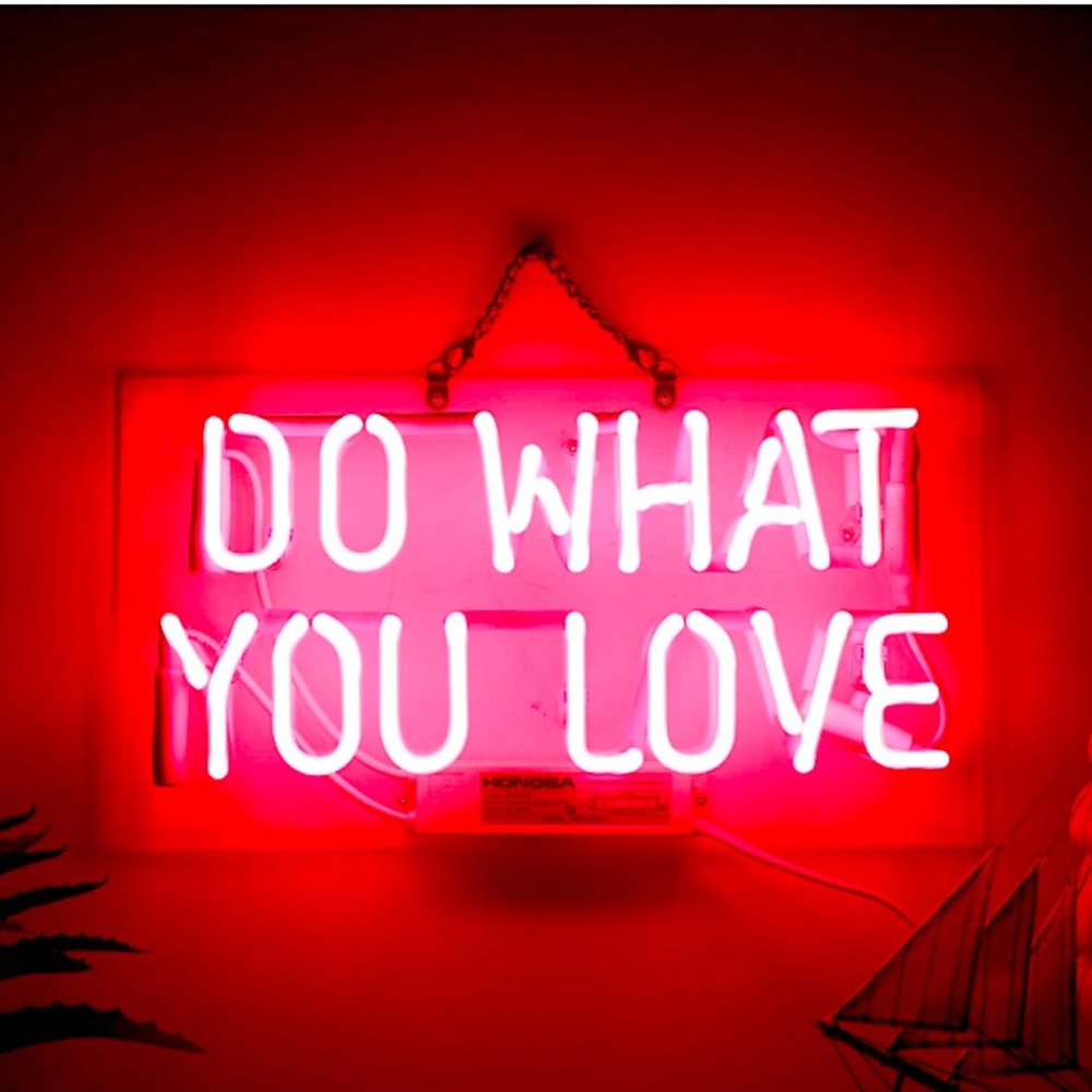 REAL NEON Do What You Love Red Light Wall/Room/Party/Graduation/Holiday Decor